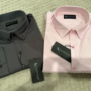 Tailored Athlete Men's Pink Dress Shirt - Classic Spread Collar